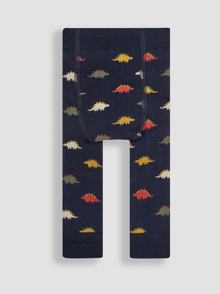 JoJo Maman Bébé Navy Dinosaur Extra Thick Leggings - Image 2 of 3