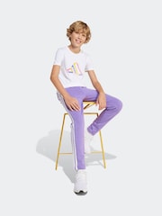 adidas White Tech Logo Graphic 100% Cotton T-Shirt - Image 3 of 8