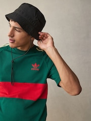 adidas Originals Green 3-Stripes Panel 100% Cotton T-Shirt - Image 4 of 4