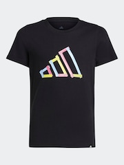 adidas Black Tech Logo Graphic 100% Cotton T-Shirt - Image 8 of 8