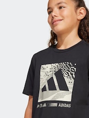 adidas Black Camo Logo 100% Cotton T-Shirt - Image 2 of 5
