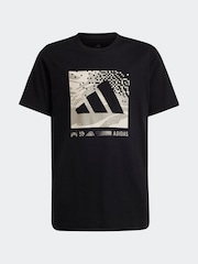 adidas Black Camo Logo 100% Cotton T-Shirt - Image 5 of 5