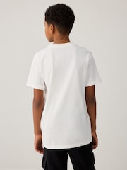 adidas White Camo Logo 100% Cotton T-Shirt - Image 2 of 5
