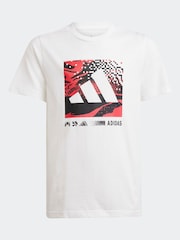 adidas White Camo Logo 100% Cotton T-Shirt - Image 5 of 5