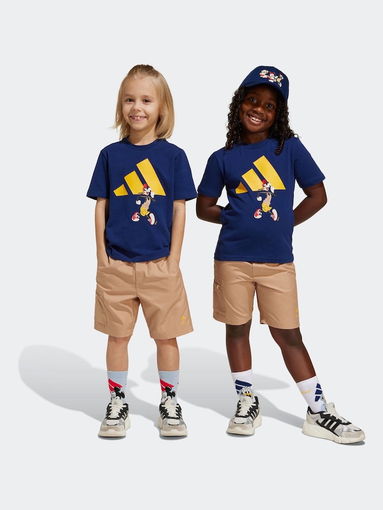adidas Blue Disney Mickey Mouse Top and Short Set - Image 1 of 5