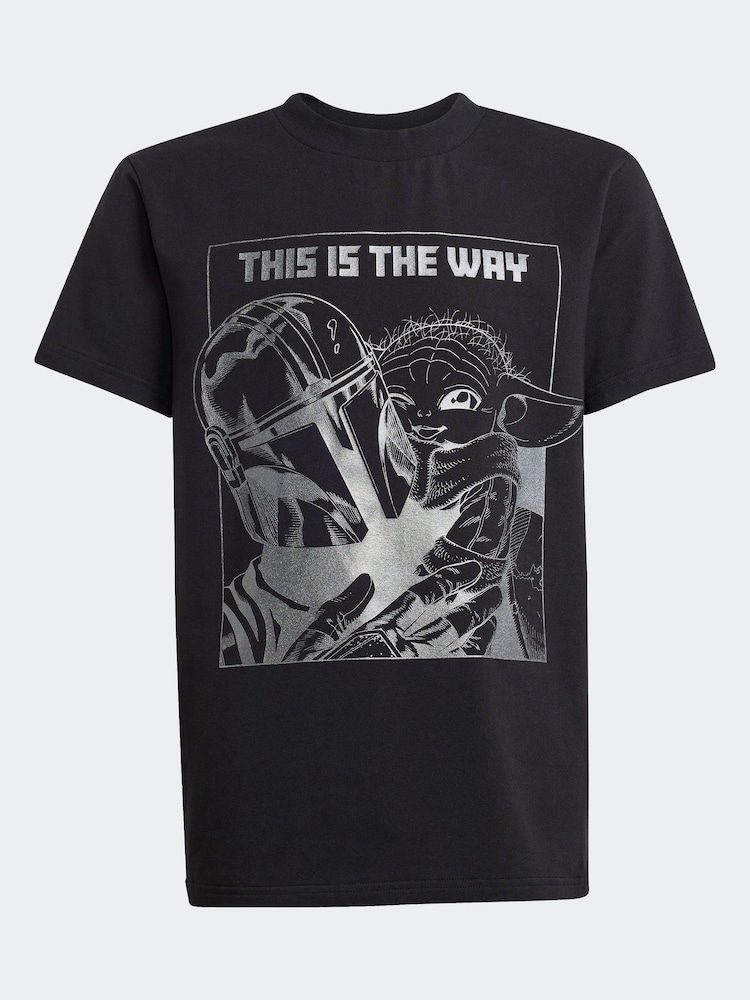 adidas Black Graphic Mandalorian T-Shirt - Image 6 of 6 adidas Black Graphic Mandalorian T-Shirt - Image 6 of 6