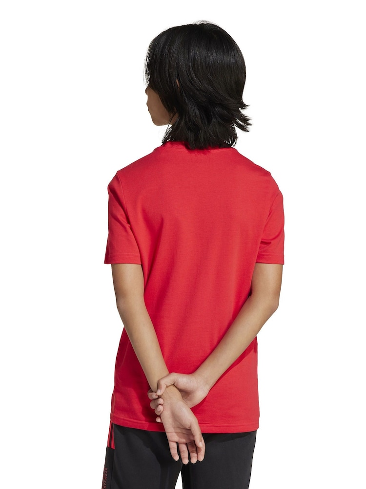 adidas Red Camo Logo 100% Cotton T-Shirt - Image 2 of 8