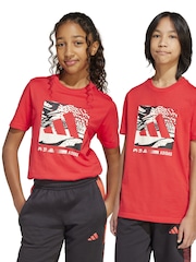 adidas Red Camo Logo 100% Cotton T-Shirt - Image 6 of 8