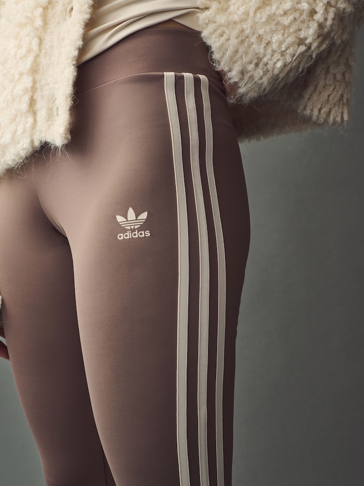 Brązowy - adidas Originals Flared Leggings - Image 4 of 11