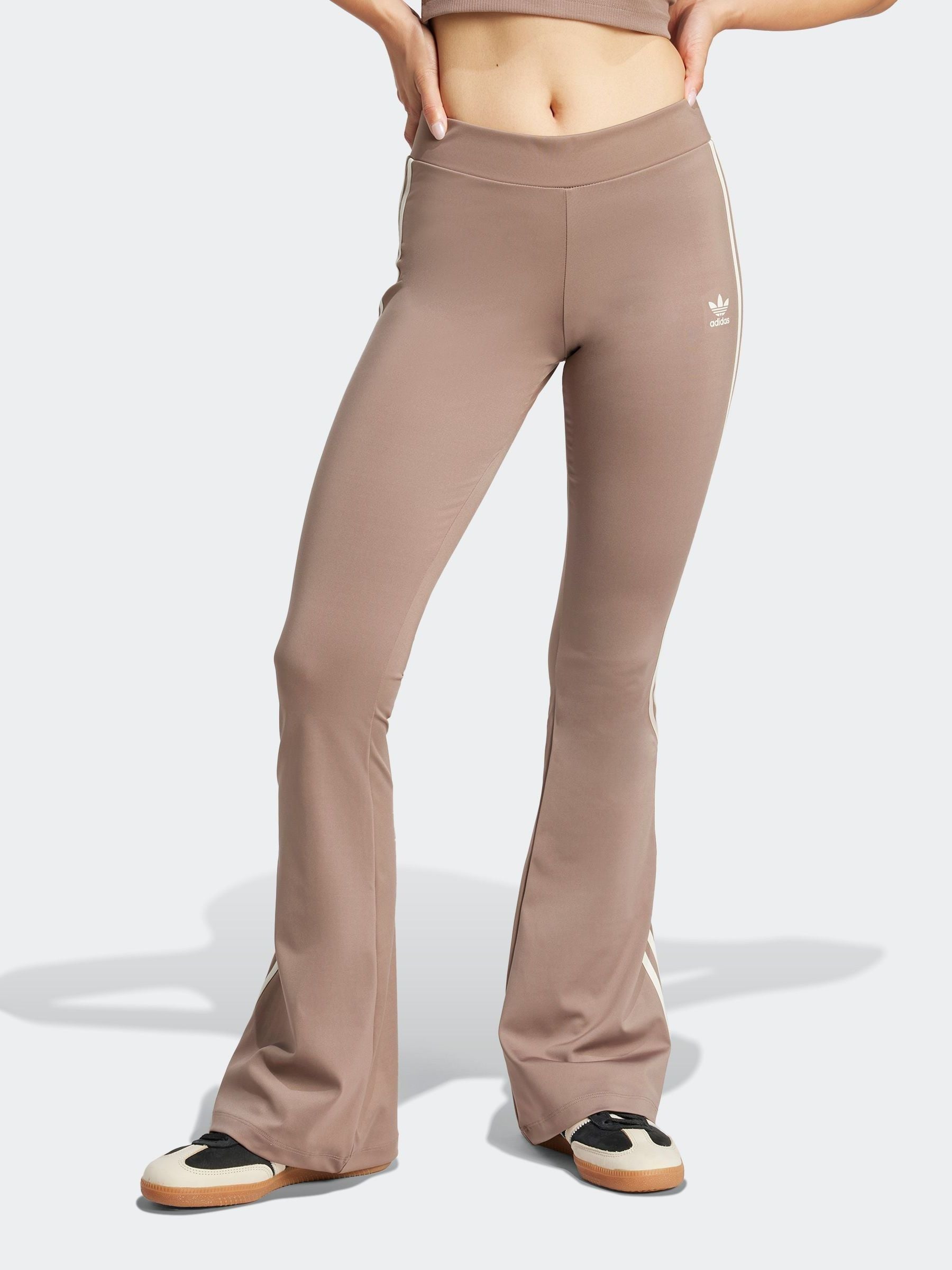 ボトムスその他 adidas Lip Flared Leggings Wonder Beige JN3023 CLOTHING - Rib Flared Leggings - Pink | adidas Oman