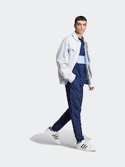 adidas Originals Blue 3-Stripes Panel 100% Cotton T-Shirt - Image 3 of 6