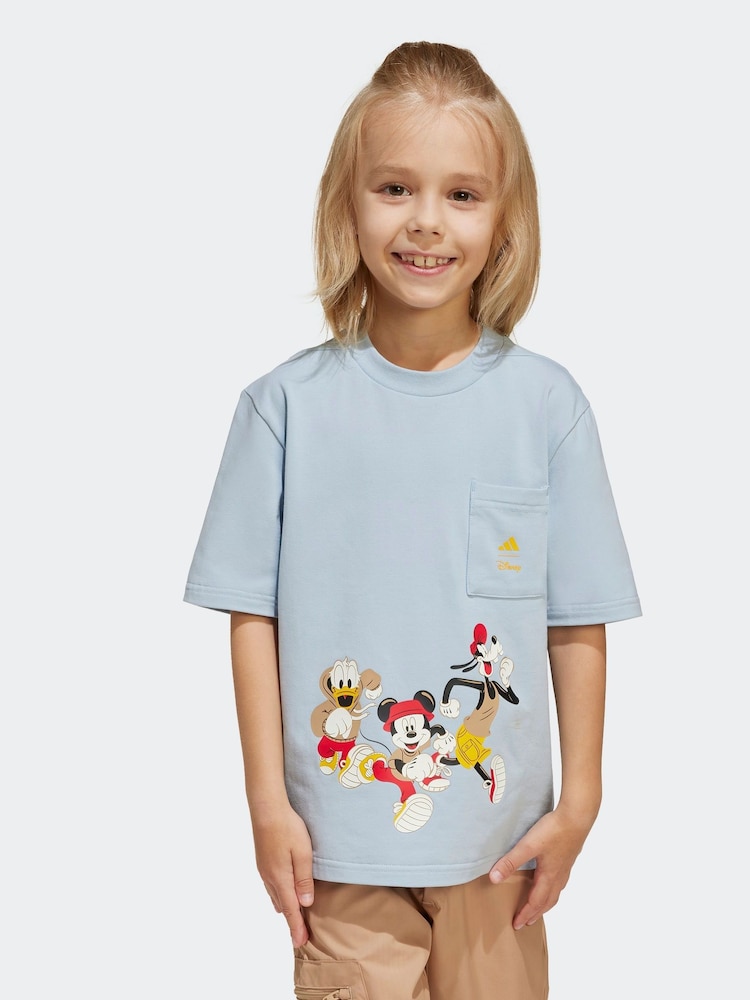 adidas Blue Disney Mickey Mouse and Friends T-Shirt - Image 1 of 8