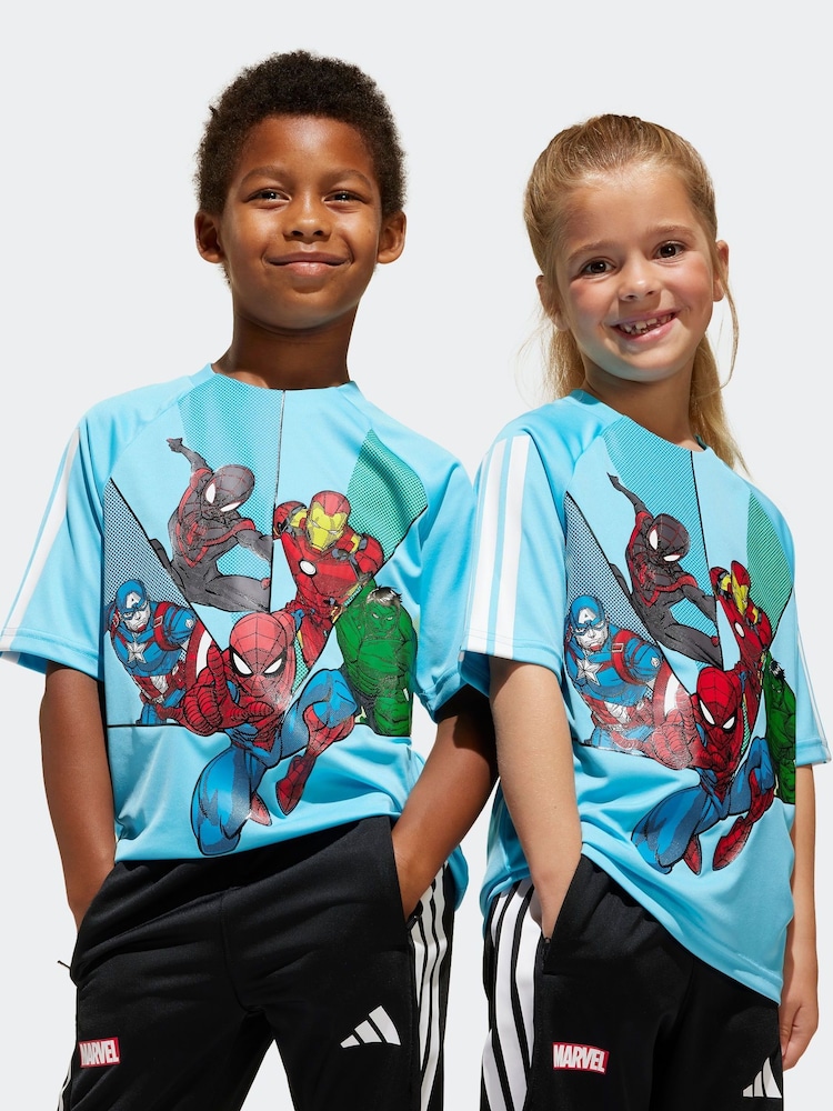 adidas Blue Marvel Spider Man T-Shirt - Image 1 of 5