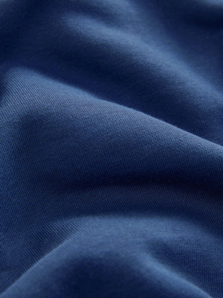 Blue Zip Neck Graphic Sweatshirt - Image 7 of 7