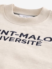 Ecru Marl Crew Sweatshirt Graphic Crew Sweatshirt - Image 6 of 7