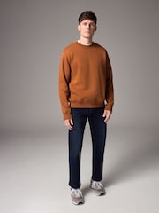 Кольору охри - Rich Jersey круглий виріз світшот - Image 2 of 7