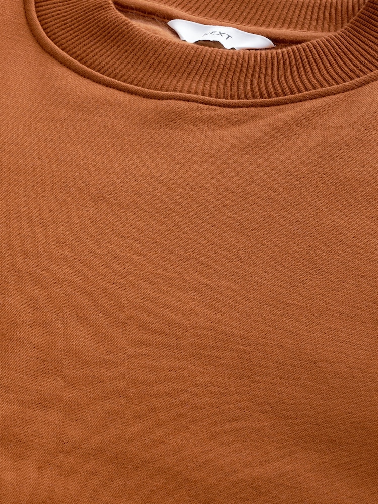 Ockergelb - Sweatshirt mit Rundhalsausschnitt aus dichtem Jersey - Bild 7 von 7 Ockergelb - Sweatshirt mit Rundhalsausschnitt aus dichtem Jersey - Bild 7 von 7