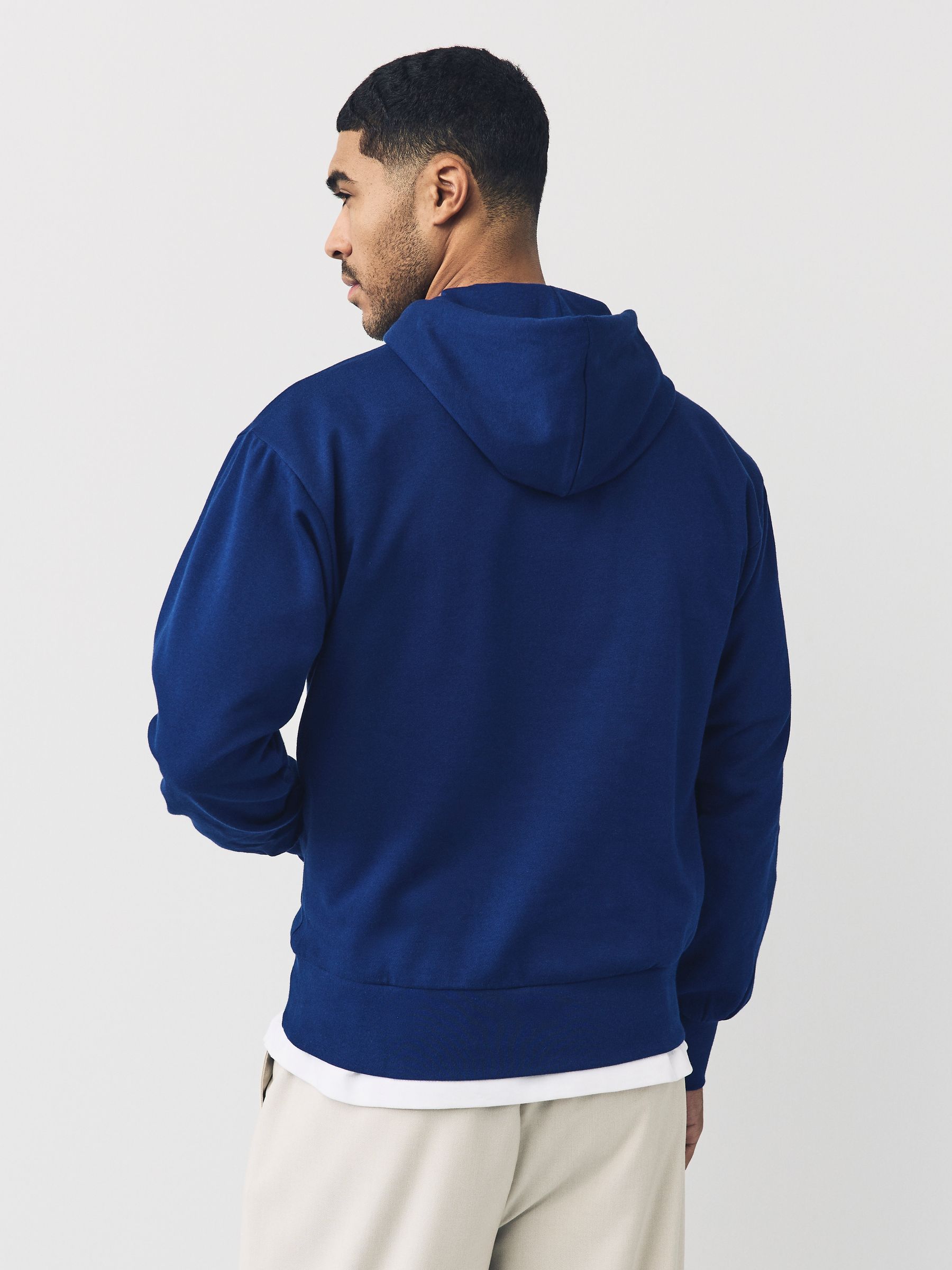 Buy adidas Blue Navy Essentials Feelcozy Fleece Hoodie from Next