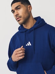 adidas Blue Essentials Feelcozy Fleece Hoodie - Image 4 of 5
