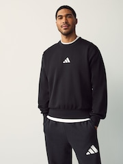 adidas Black Essentials Feelcozy Fleece Sweatshirt - Image 1 of 5