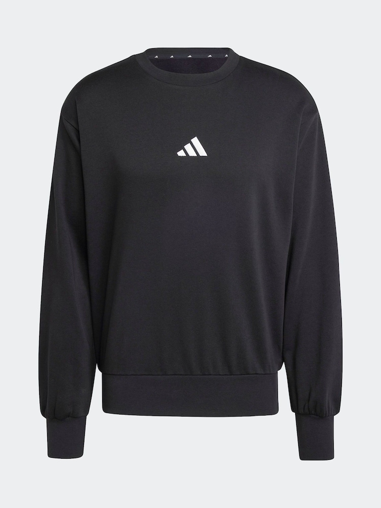 adidas Black Essentials Feelcozy Fleece Sweatshirt - Image 5 of 5