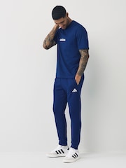 adidas Blue Essentials Feelcozy Fleece Joggers - Image 2 of 5