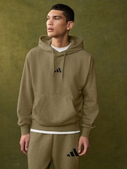 adidas Green Essentials Feelcozy Fleece Hoodie - Image 1 of 6