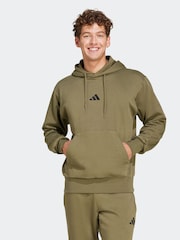 adidas Green Essentials Feelcozy Fleece Hoodie - Image 2 of 6
