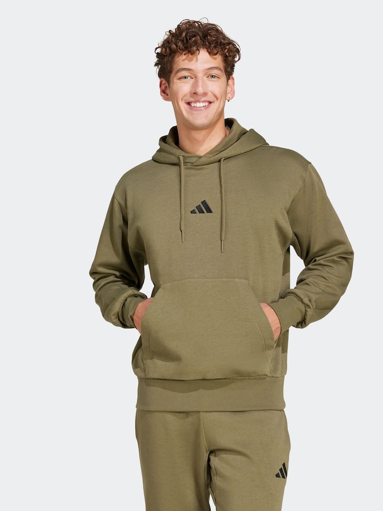 adidas Green Essentials Feelcozy Fleece Hoodie - Image 2 of 6