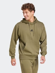 adidas Green Essentials Feelcozy Fleece Hoodie - Image 4 of 6