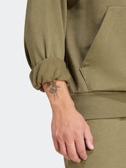 adidas Green Essentials Feelcozy Fleece Hoodie - Image 6 of 6