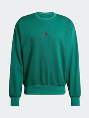 adidas Green Essentials Feelcozy Fleece Sweatshirt - Image 6 of 6