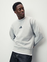 adidas Grey Essentials Feelcozy Fleece Sweatshirt - Image 1 of 5
