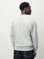 adidas Grey Essentials Feelcozy Fleece Sweatshirt - Image 3 of 5