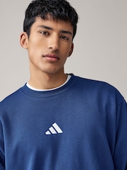 Blå - adidas Essentials Feelcozy Fleece Tröja - Bild 5 av 14