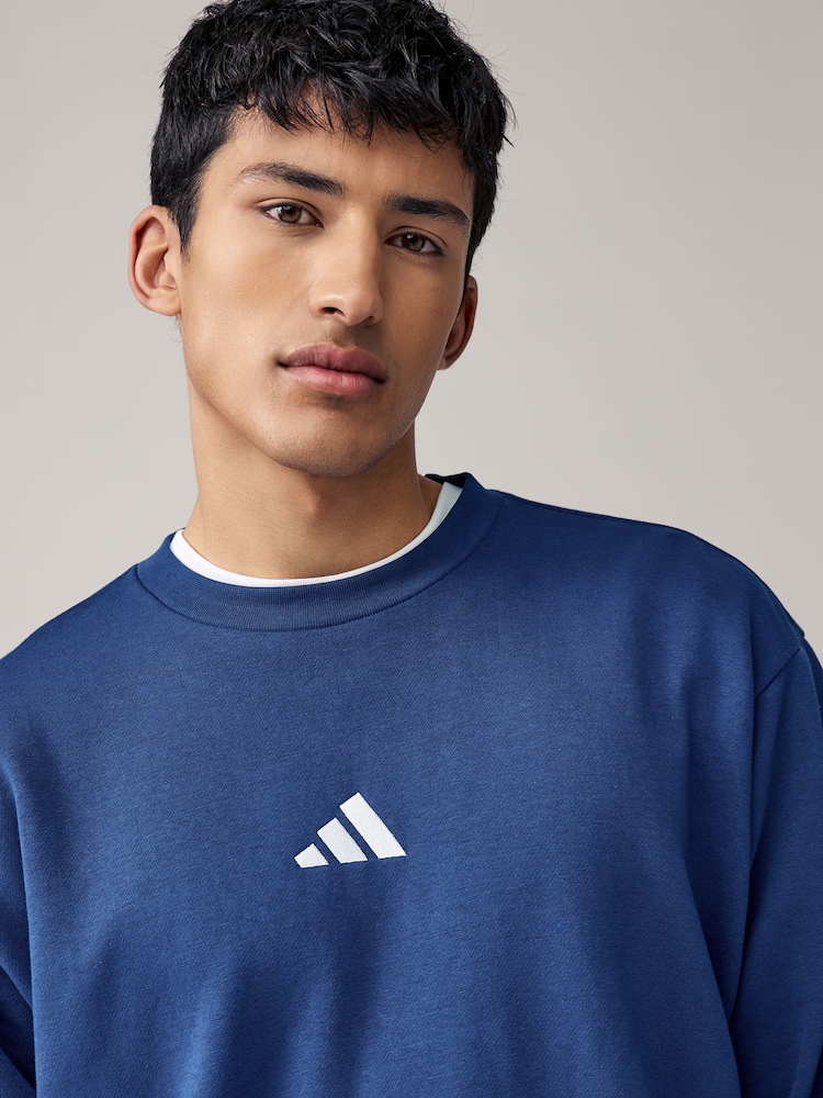 Синій - adidas Essentials Feelcozy Fleece світшот - Image 5 of 14