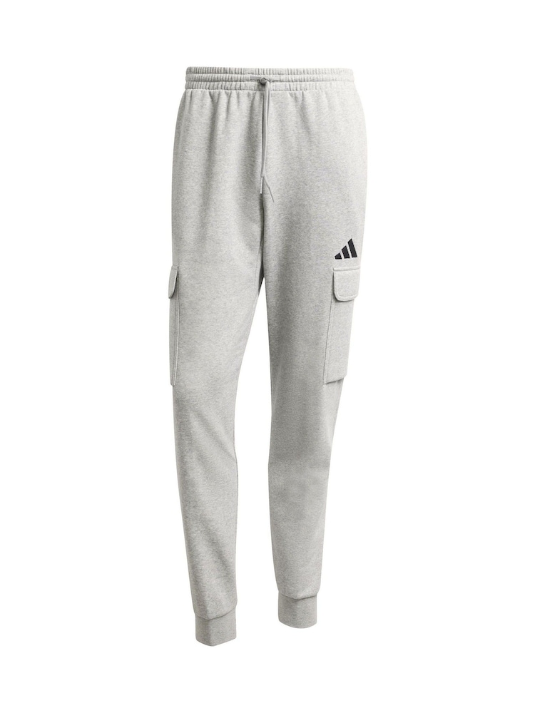 adidas Grey Essentials Feelcosy Fleece Cargo Joggers - Image 8 of 8 adidas Grey Essentials Feelcosy Fleece Cargo Joggers - Image 8 of 8