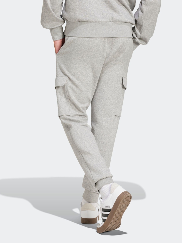 adidas Grey Essentials Feelcosy Fleece Cargo Joggers - Image 2 of 6