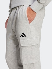 adidas Grey Essentials Feelcosy Fleece Cargo Joggers - Image 5 of 6
