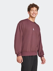 adidas Red Essentials Feelcozy Fleece Sweatshirt - Image 3 of 5
