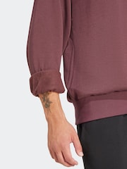 adidas Red Essentials Feelcozy Fleece Sweatshirt - Image 4 of 5