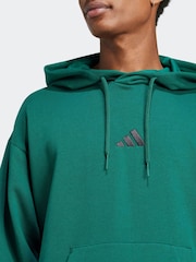 adidas Green Essentials Feelcozy Fleece Hoodie - Image 4 of 6