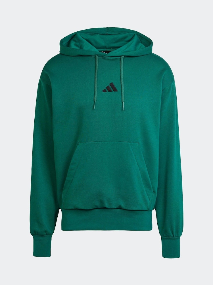 adidas Green Essentials Feelcozy Fleece Hoodie - Image 6 of 6