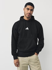 adidas Black Essentials Feelcozy Fleece Hoodie - Image 1 of 4