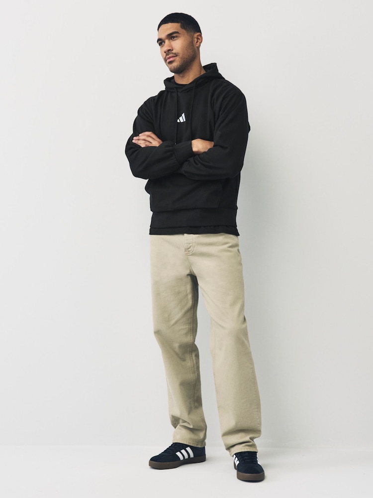 adidas Black Essentials Feelcozy Fleece Hoodie - Image 2 of 4