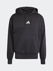 adidas Black Essentials Feelcozy Fleece Hoodie - Image 4 of 4