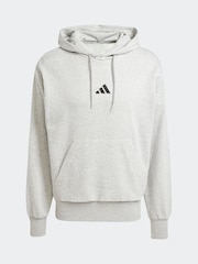 adidas Grey Essentials Feelcozy Fleece Hoodie - Image 10 of 10