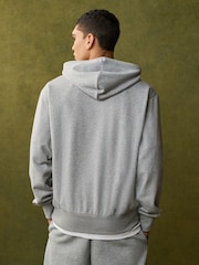 adidas Grey Essentials Feelcozy Fleece Hoodie - Image 2 of 10