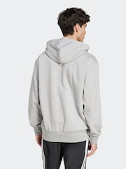 adidas Grey Essentials Feelcozy Fleece Hoodie - Image 6 of 10