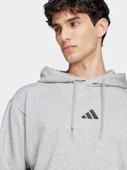 adidas Grey Essentials Feelcozy Fleece Hoodie - Image 8 of 10